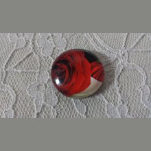 glas cabochon rund 25mm blomma 01-027 