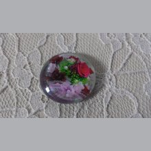 glas cabochon rund 25mm blomma 01-020 