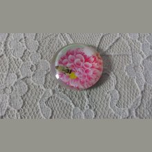glas cabochon rund 25mm blomma 01-018 