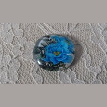 glas cabochon rund 25mm blomma 01-015 
