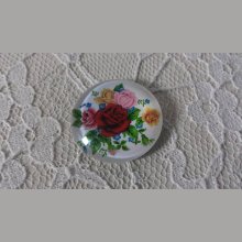glas cabochon rund 25mm blomma 01-014 