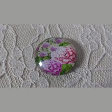 glas cabochon rund 25mm blomma 01-011 