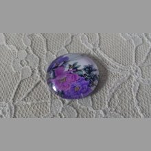 glas cabochon rund 25mm blomma 01-010 