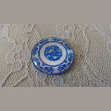 glas cabochon rund 25mm blomma 039 