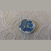 glas cabochon rund 25mm blomma 035 