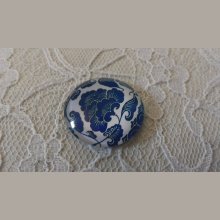 glas cabochon rund 25mm blomma 026 