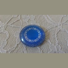 glas cabochon rund 25mm blomma 017 