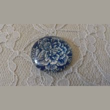 glas cabochon rund 25mm blomma 015 