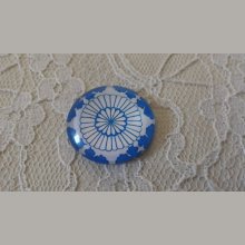 glas cabochon rund 25mm blomma 011 