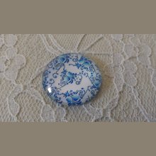 glas cabochon rund 25mm blomma 010 