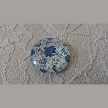 glas cabochon runda 25mm blomma 009 