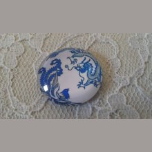 glas cabochon rund 25mm blomma 004 