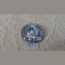 glas cabochon runda 25mm blomma 003 