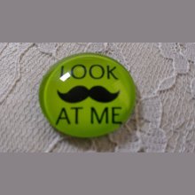 glas cabochon rund 25mm mustasch 026 