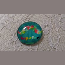 glas cabochon rund 25mm mustasch 022 
