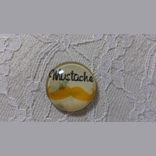glas cabochon rund 25mm mustasch 008 