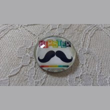 glas cabochon rund 25mm mustasch 003 