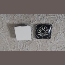 glas fyrkantig cabochon 25mm 043 