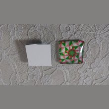 glas fyrkantig cabochon 25mm 040 