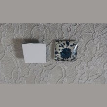 fyrkantig glascabochon 25mm 033 