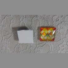 glas fyrkantig cabochon 25mm 014 