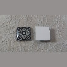 fyrkantig glascabochon 25mm 002 