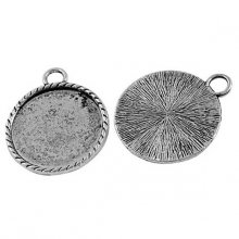 2 x 30mm silver cabochon hållare, cabochon hängare A12082 
