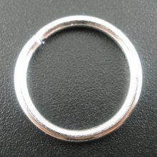 10 tjocka öppna ringar 16 mm silver