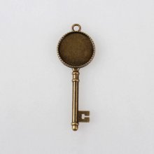 2 x 20mm brons cabochon hållare, cabochon hängare 132AB 