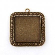 2 x 30mm brons cabochon hållare, cabochon hängare 44AB 