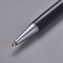 Pennan för dekoration av pärlor tomt rör för att anpassa silver svart x 1 st.