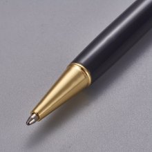 Pennan för dekoration av pärlor tomt rör för att anpassa svart guld x 1 st.