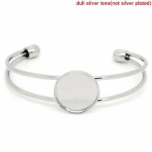 1 armband stöd rund cabochon + 1 glas cabochon 18 mm N°01