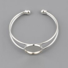 1 Cabochon stöd armband + 1 glas cabochon 20 mm N°01