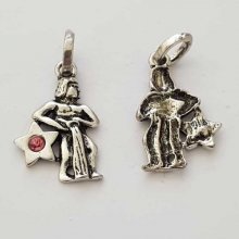 Vattumannen stjärntecken Charm Silver Metal N°03 med strass
