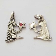 Jungfrun stjärntecken charm silver metall N°03 med strass