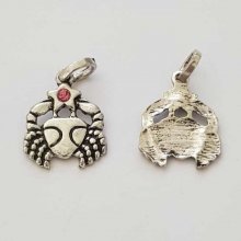 Stjärntecken charm Cancer Silver Metal N°03 med strass