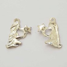 Jungfrun stjärntecken charm silver metall N°04 med strass