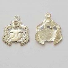 Stjärntecken charm Cancer Silver Metal N°04 med strass