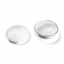 10 Cabochons Round 40 mm klart glas R016-40