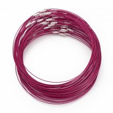 1 halsband med styv kabeldragning lila röd spänne till skruv N°01