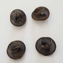Spiralpärla blomma 21 mm brons N°02