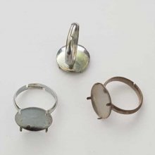 Justerbart ringstöd med 4 klor silver N°03