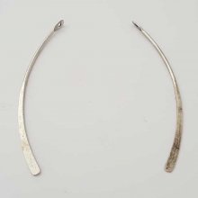 Bar böjd metallstång Silver 1 ring N°01 Silver