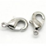 20 karbinhakarspännen 12 x 07 mm Silver Antique