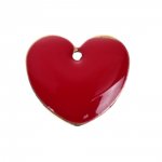 10 dubbelsidiga emaljerade silverpaljetter hjärta N°03