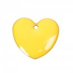 10 dubbelsidiga emaljerade silverpaljetter hjärta N°04