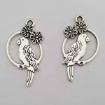 Fågel charm N°01 x 10