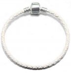 Europeiskt flätad armband Clip Uni 02 FRÅN 15 TILL 23 CM Vit