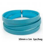Läder 10 mm Peacock Blue 1 meter
